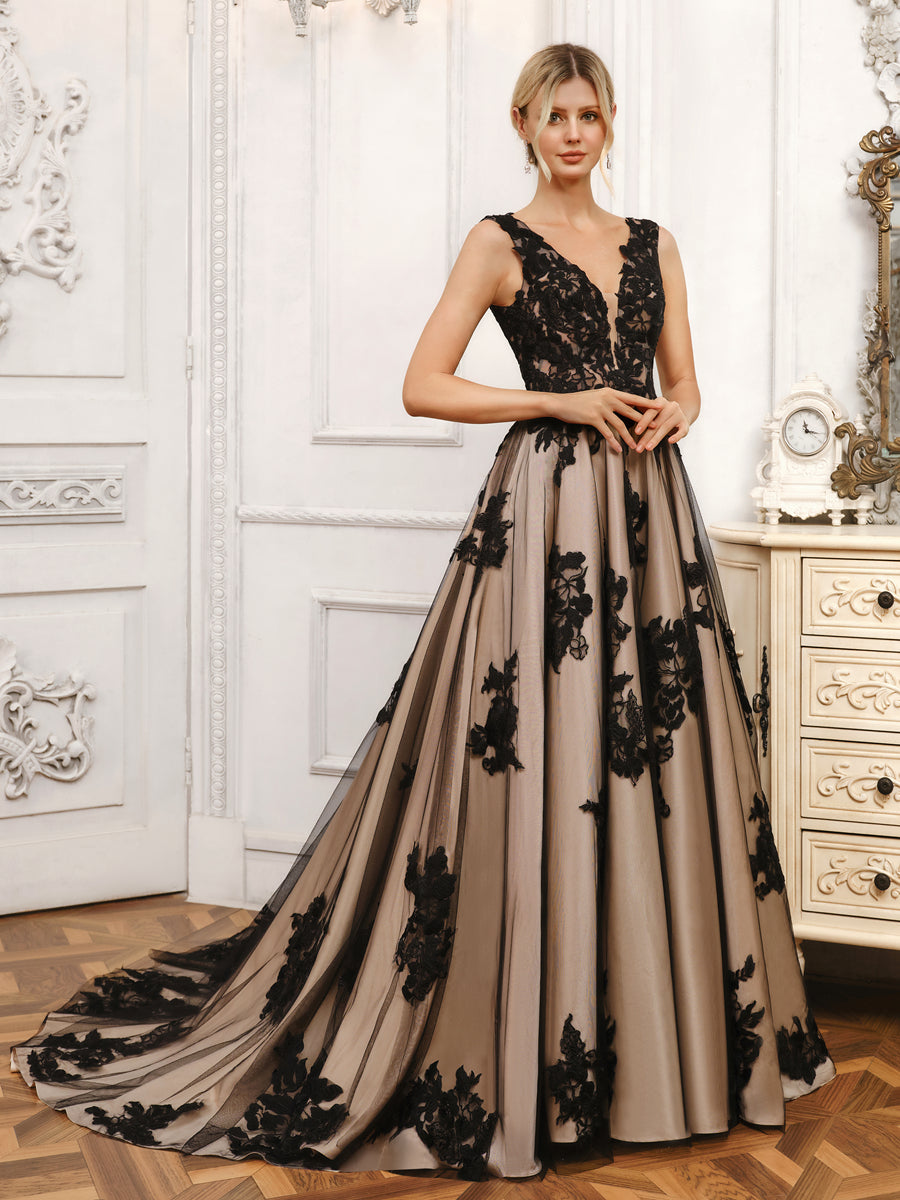 Cressida black front view wedding dress