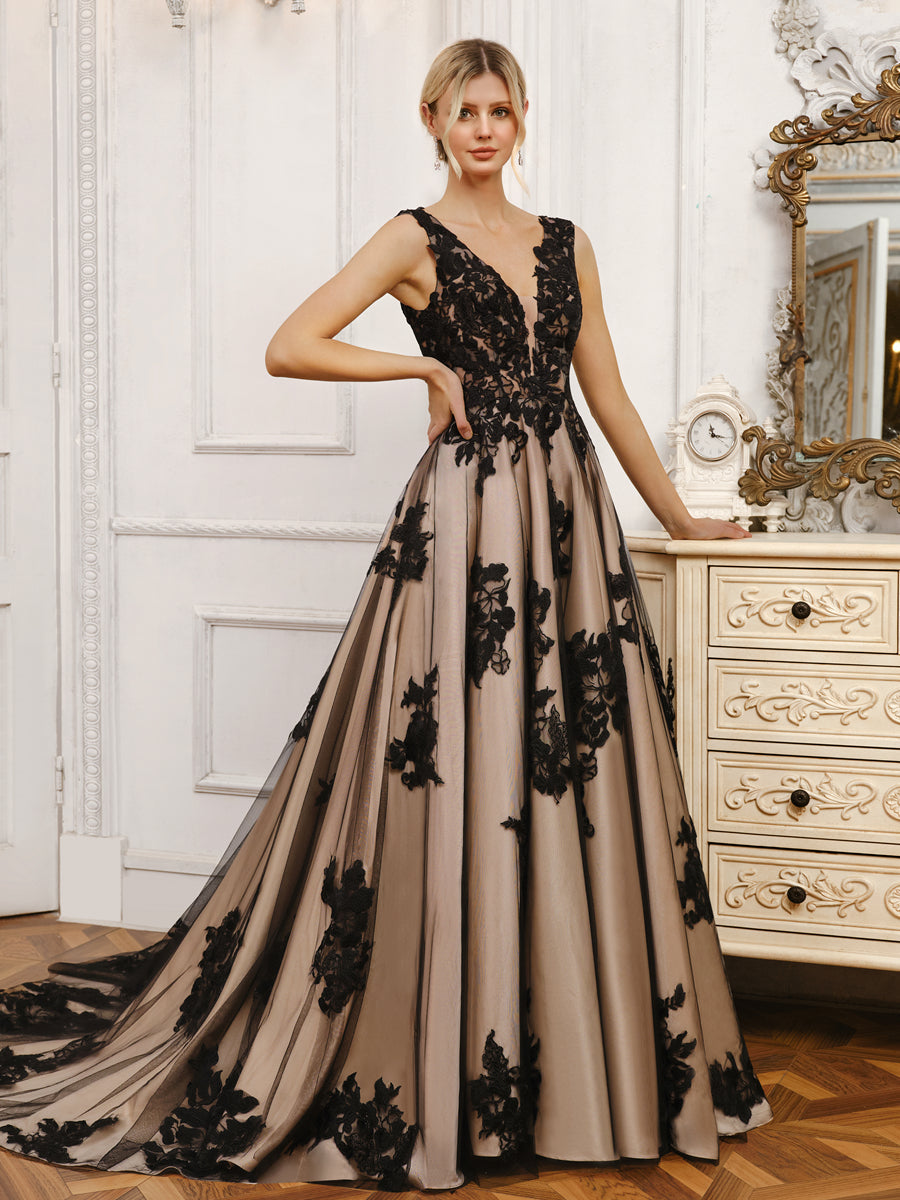 Cressida black bodice detail wedding dress