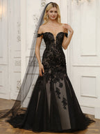 Hestia black alternate view wedding dress