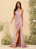 Florence Dusty Rose hem detail bridesmaid dress