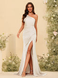 Florence Champagne front view bridesmaid dress