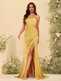 Florence Gold front view bridesmaid dress