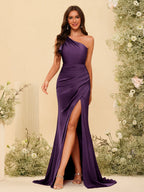 Florence Plum back view bridesmaid dress