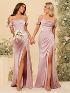 Karina Dusty Rose bodice detail bridesmaid dress