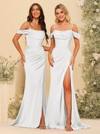 Karina Ivory front view bridesmaid dress