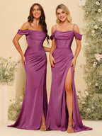 Karina Orchid front view bridesmaid dress