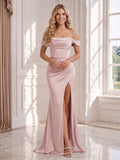 Cressida Bloom Dusty Rose front view wedding guest dress