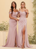 Zora Dusty Rose front view bridesmaid dress