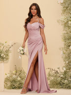Zora Dusty Rose detail view 7 bridesmaid dress