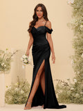 Zora Black front view bridesmaid dress