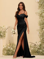 Zora Black front view bridesmaid dress
