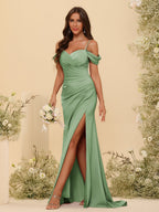 Zora Sage Green back view bridesmaid dress