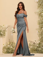 Zora Grey front view bridesmaid dress