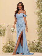 Zora Lavender front view bridesmaid dress