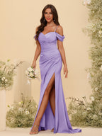 Zora Lilac back view bridesmaid dress
