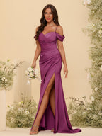 Zora Orchid front view bridesmaid dress