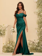 Zora Peacock front view bridesmaid dress