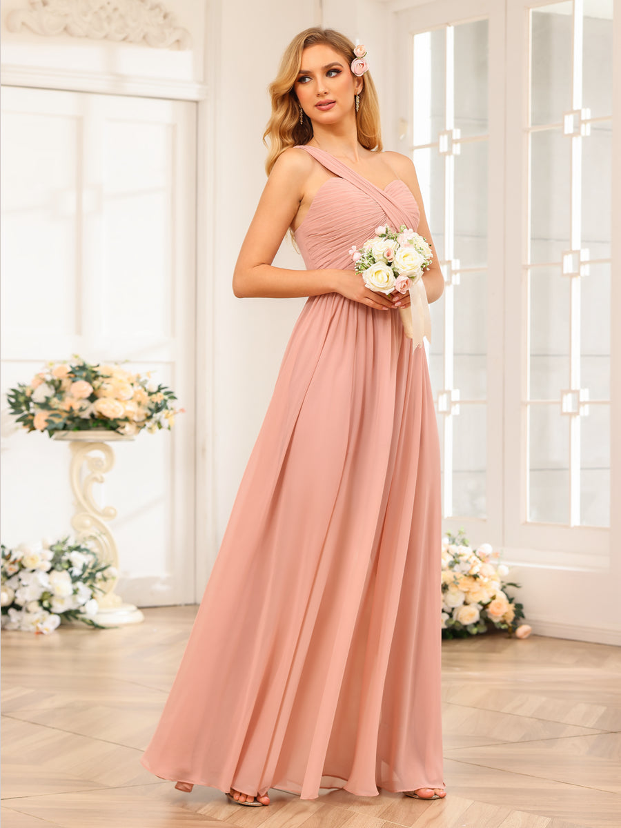 Nerissa Dusty Rose hem detail bridesmaid dress