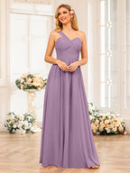 Nerissa Wisteria back view bridesmaid dress