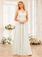 Nerissa Ivory back view bridesmaid dress