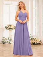Nerissa Lilac back view bridesmaid dress