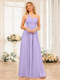 Nerissa Lilac front view bridesmaid dress