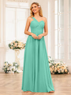 Nerissa Pool Blue back view bridesmaid dress