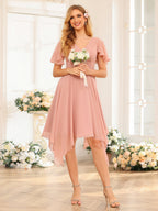 Corinne Dusty Rose bodice detail wedding guest dress