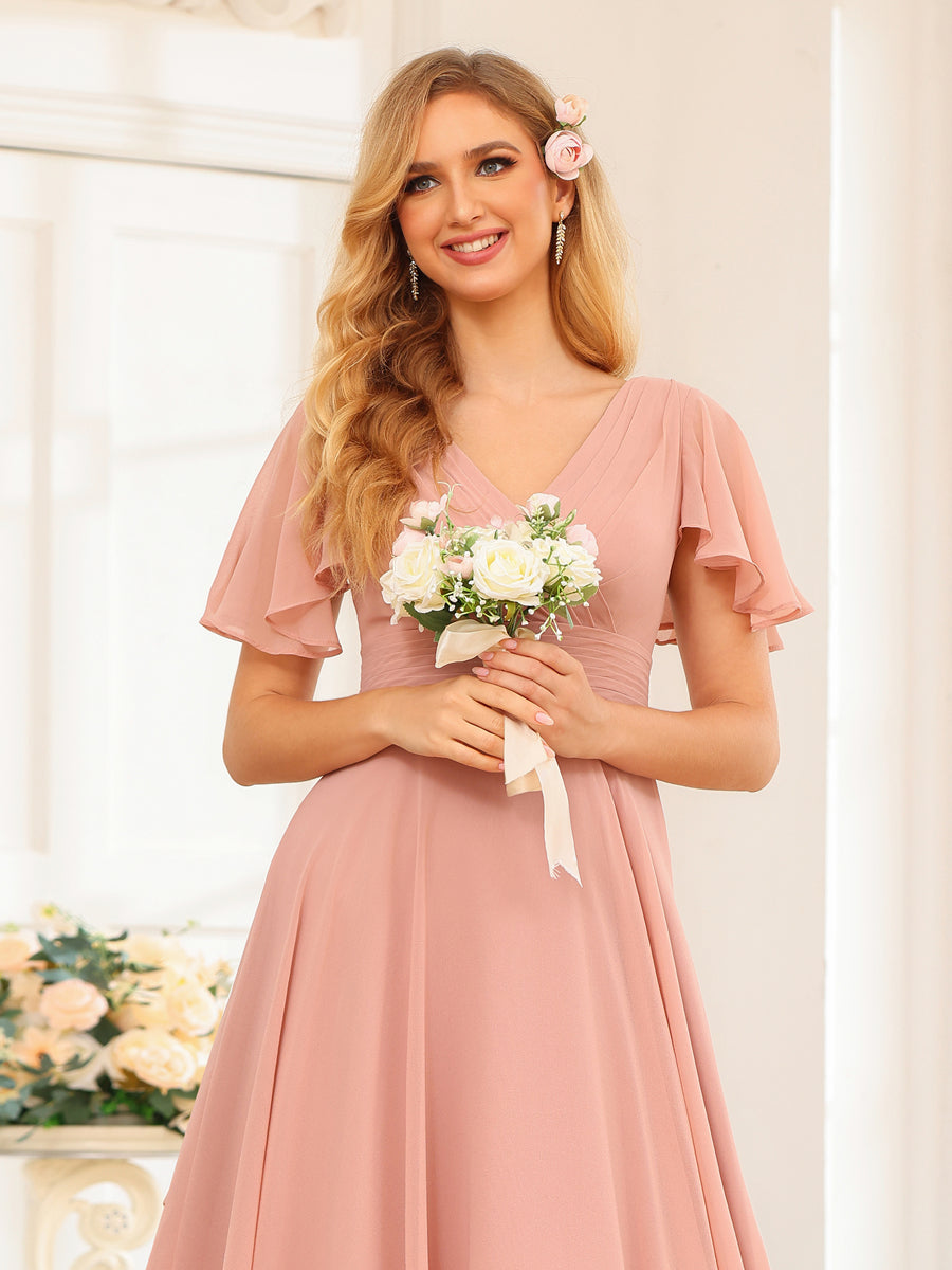 Corinne Dusty Rose detail view 9 wedding guest dress