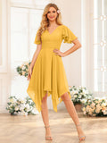 Corinne Gold front view wedding guest dress