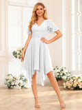 Corinne Ivory front view wedding guest dress