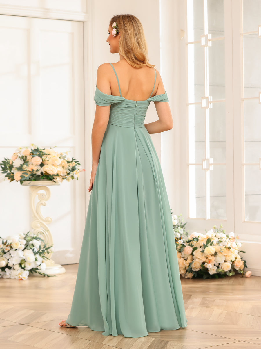 Elowen Sage Green back view bridesmaid dress
