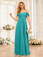 Elowen Turquoise front view bridesmaid dress