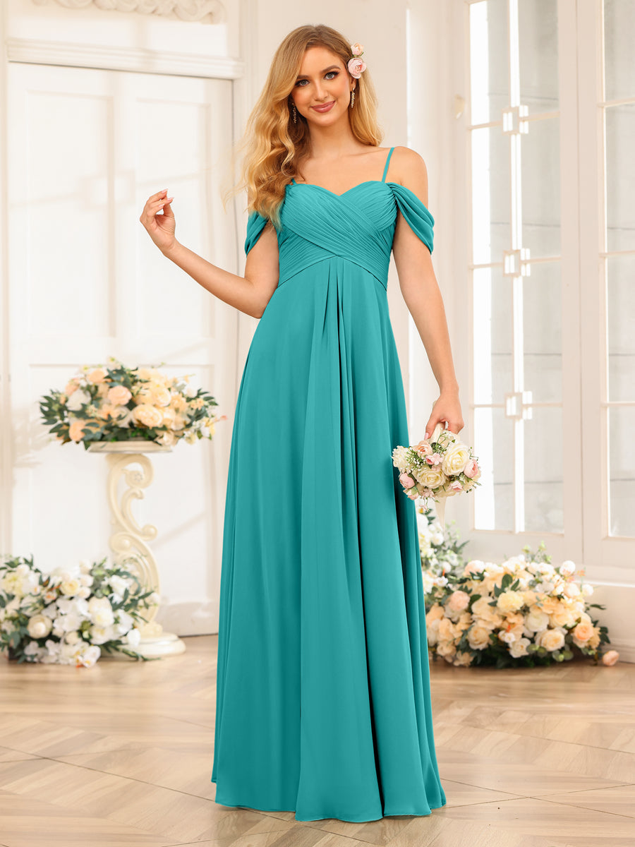 Elowen Turquoise front view bridesmaid dress