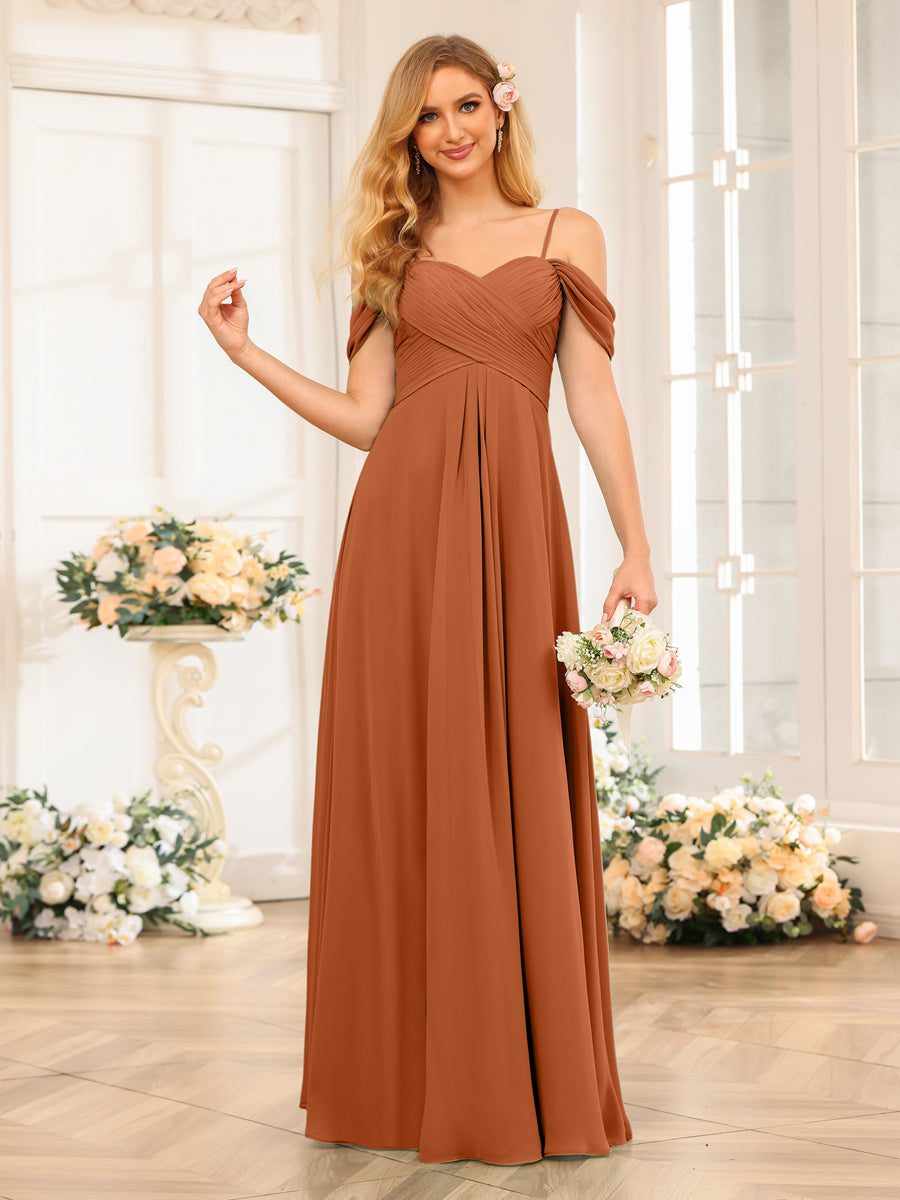 Elowen Burnt Orange front view bridesmaid dress