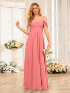 Elowen Coral back view bridesmaid dress