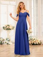 Elowen Royal Blue side view bridesmaid dress