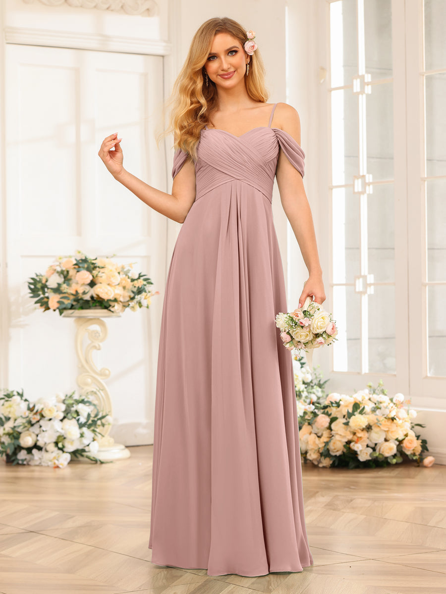Elowen Dusty Rose back view bridesmaid dress