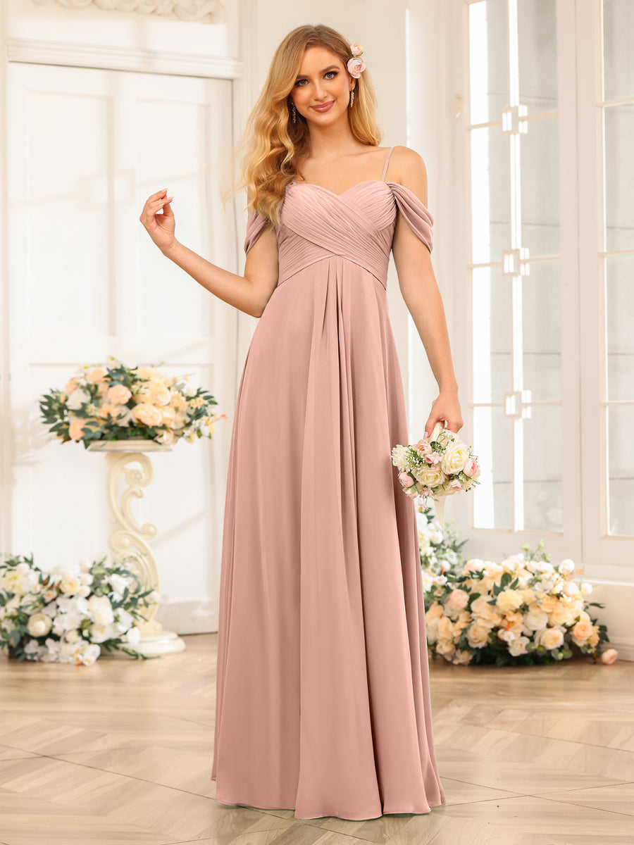 Elowen Dusty Rose front view bridesmaid dress