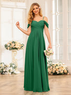 Elowen Emerald front view bridesmaid dress