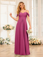 Elowen Fuchsia back view bridesmaid dress