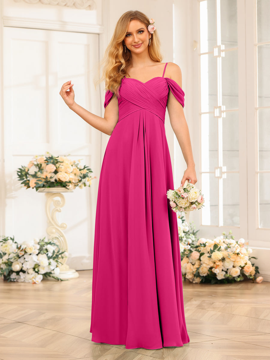 Elowen Fuchsia front view bridesmaid dress