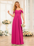 Elowen Fuchsia front view bridesmaid dress