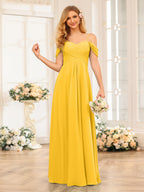 Elowen Gold back view bridesmaid dress