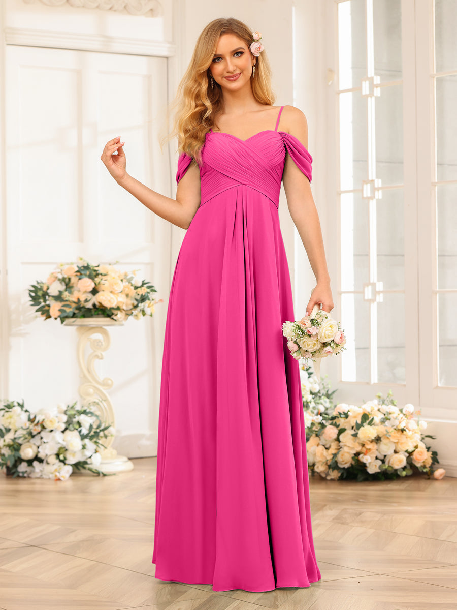 Elowen Hot Pink front view bridesmaid dress