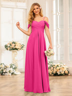 Elowen Hot Pink front view bridesmaid dress