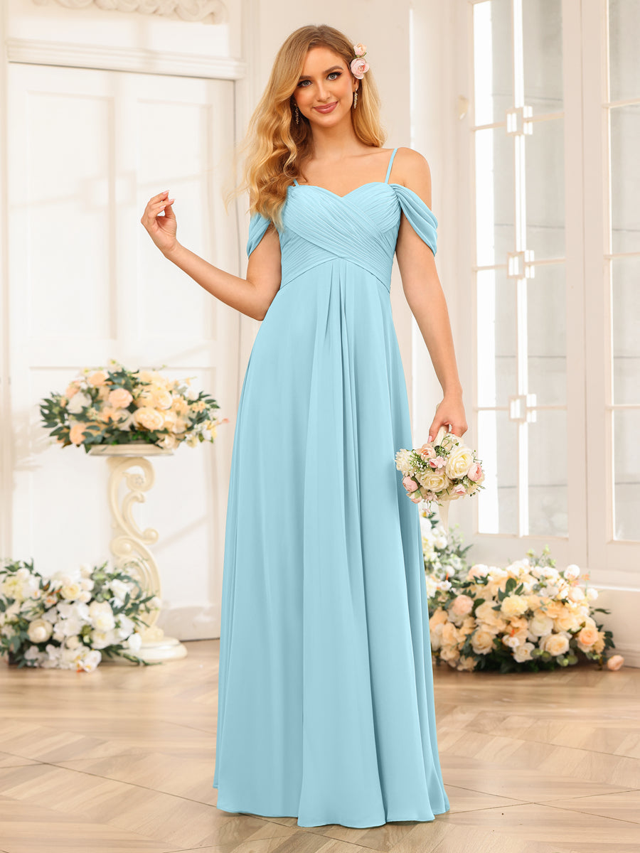 Elowen Sky Blue back view bridesmaid dress