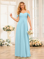 Elowen Sky Blue back view bridesmaid dress