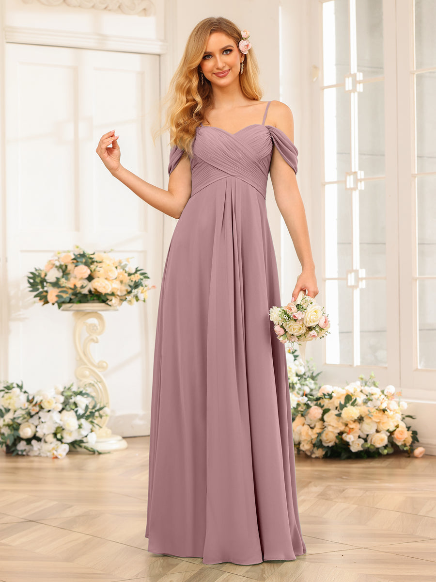 Elowen Mauve front view bridesmaid dress