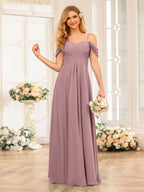Elowen Mauve front view bridesmaid dress